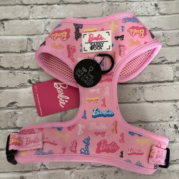 Sassy Woof Barbie Pink Dog Harness Size L NWT - Picture 1 of 3